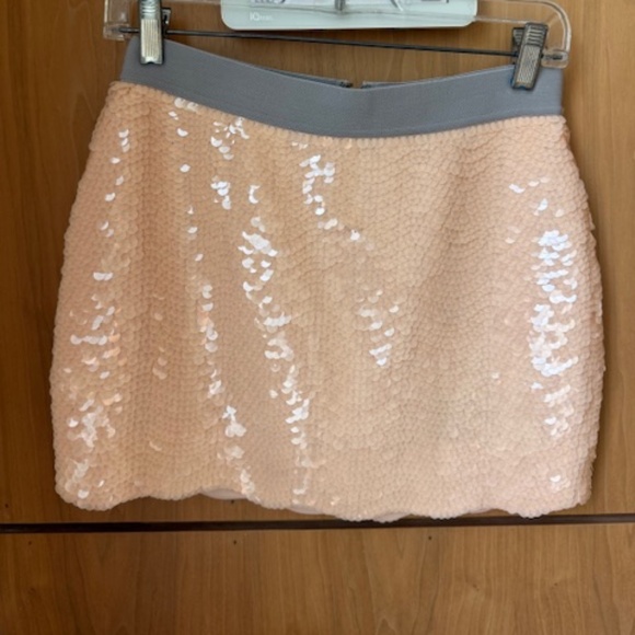 NWT BCBG Max Azria Peach Sequin Michaela Skirt - Size XS - Picture 1 of 6